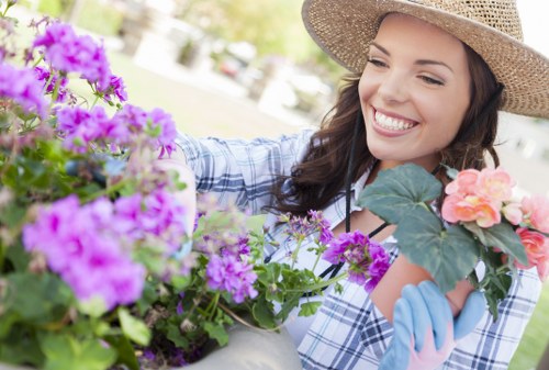 Waste removal and site clearance during landscaping work