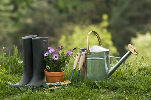 Patio installation planning for a Mortlake garden