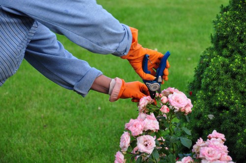 Local hard landscaping team preparing a Mortlake outdoor space
